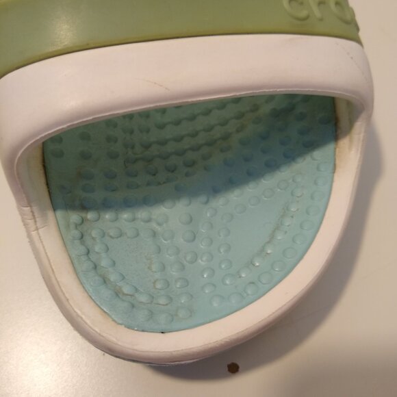 Crocs Sassari Wedge Sandals Women's size 9 White light blue Open Toe Wedge Heels - Picture 5 of 8